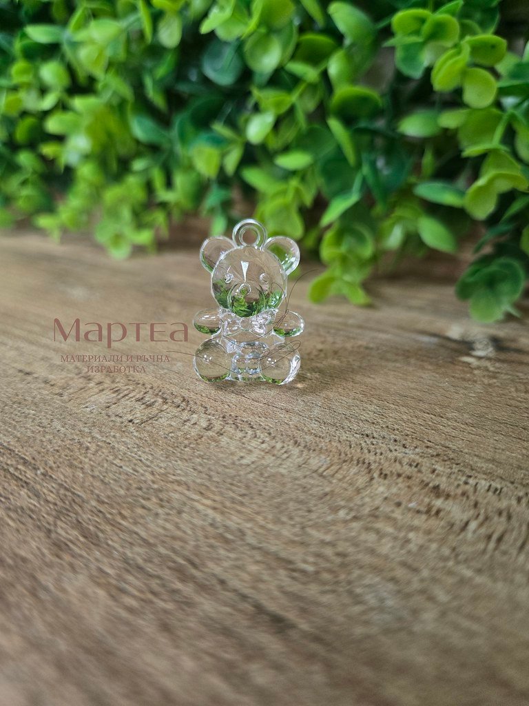 Акрилен декоративен елемент във форма на мече